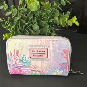 Nickelodeon Pastel Coral & Aqua Underwater Zip Wallet